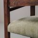 French modernist armchair in wood and green velvet, 1950s