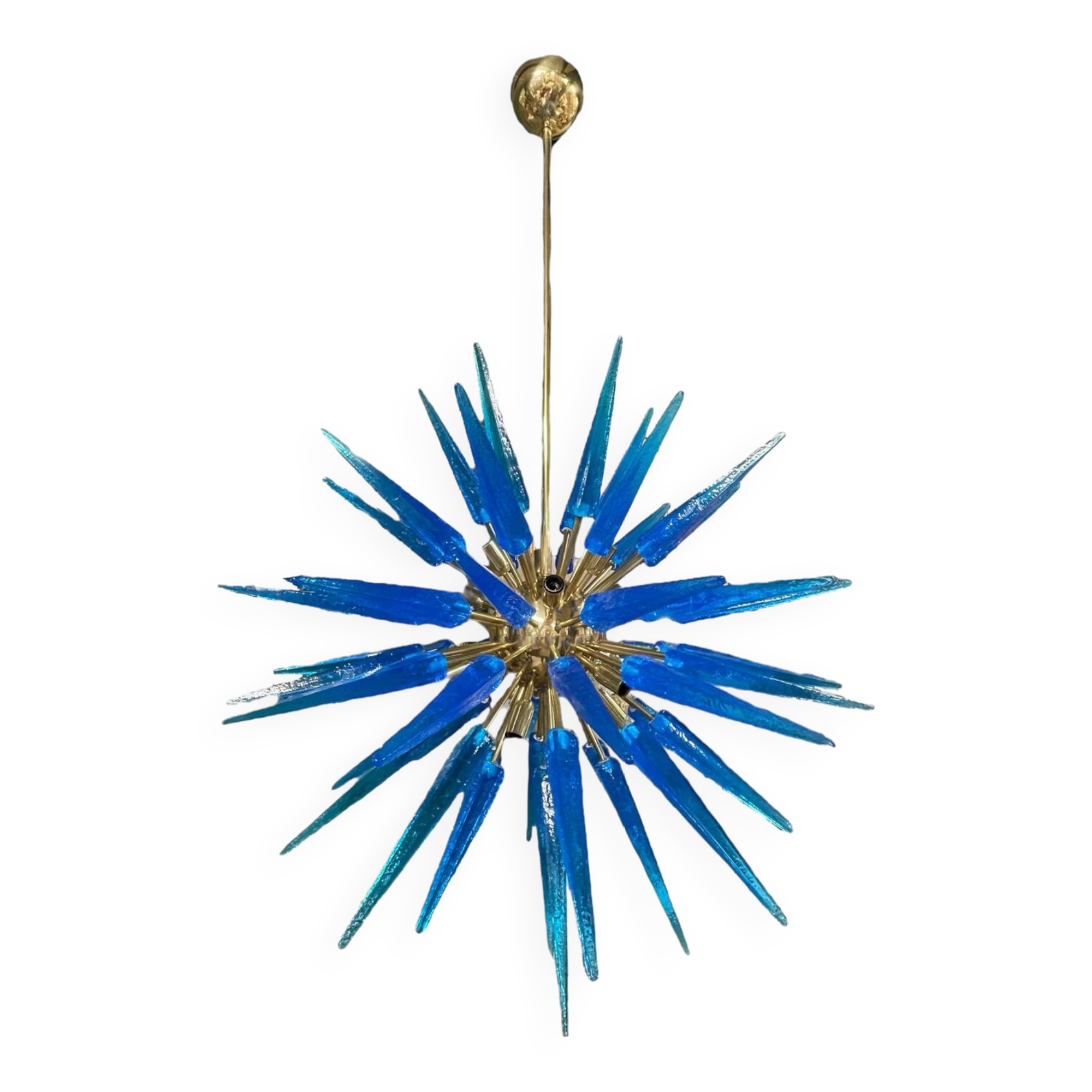 Large murano glass chandelier sputnik style 12 lights