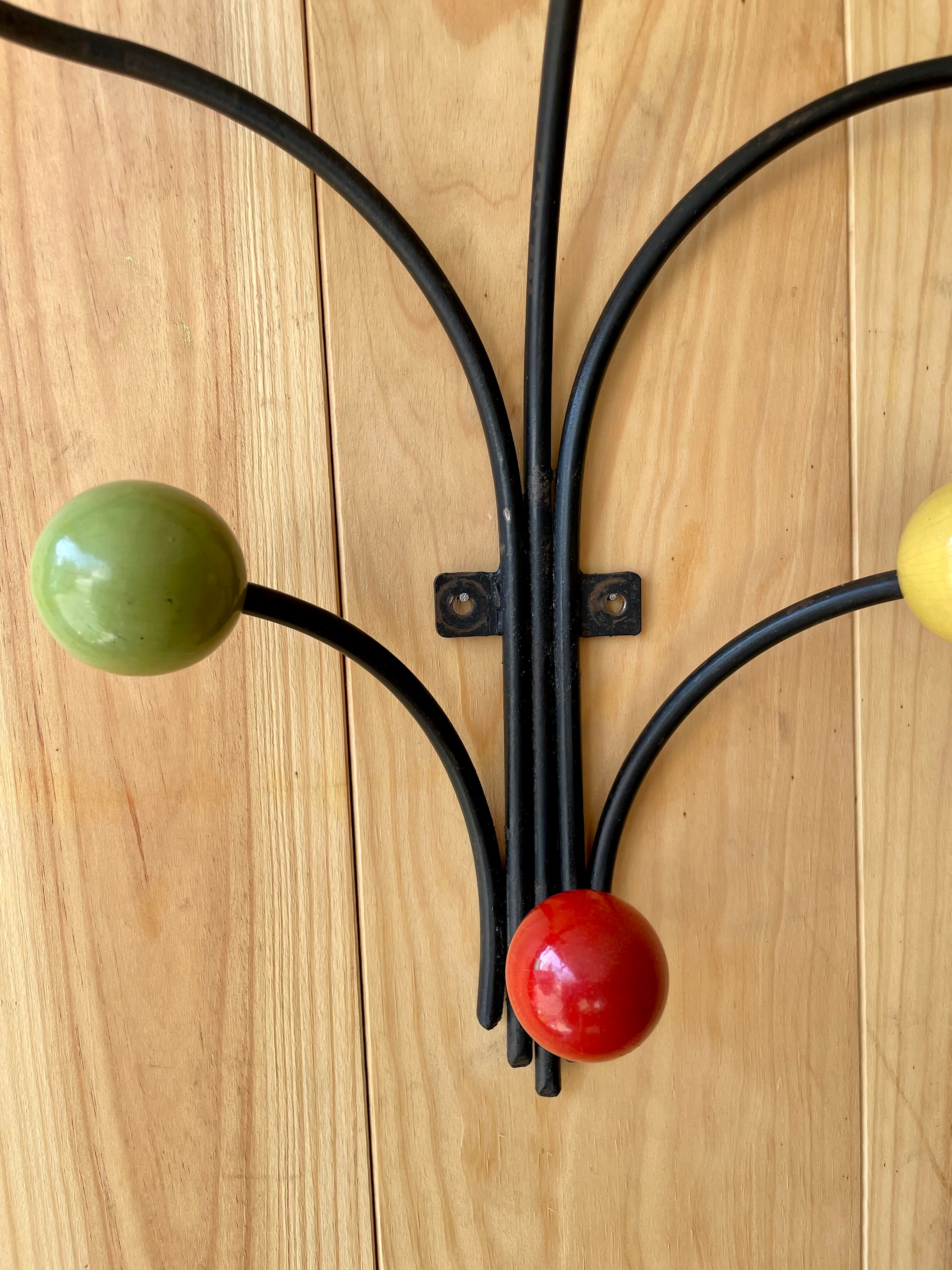 Coat rack wooden balls