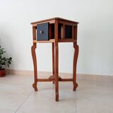 Antique pedestal table in solid oak from the 40s/50s
