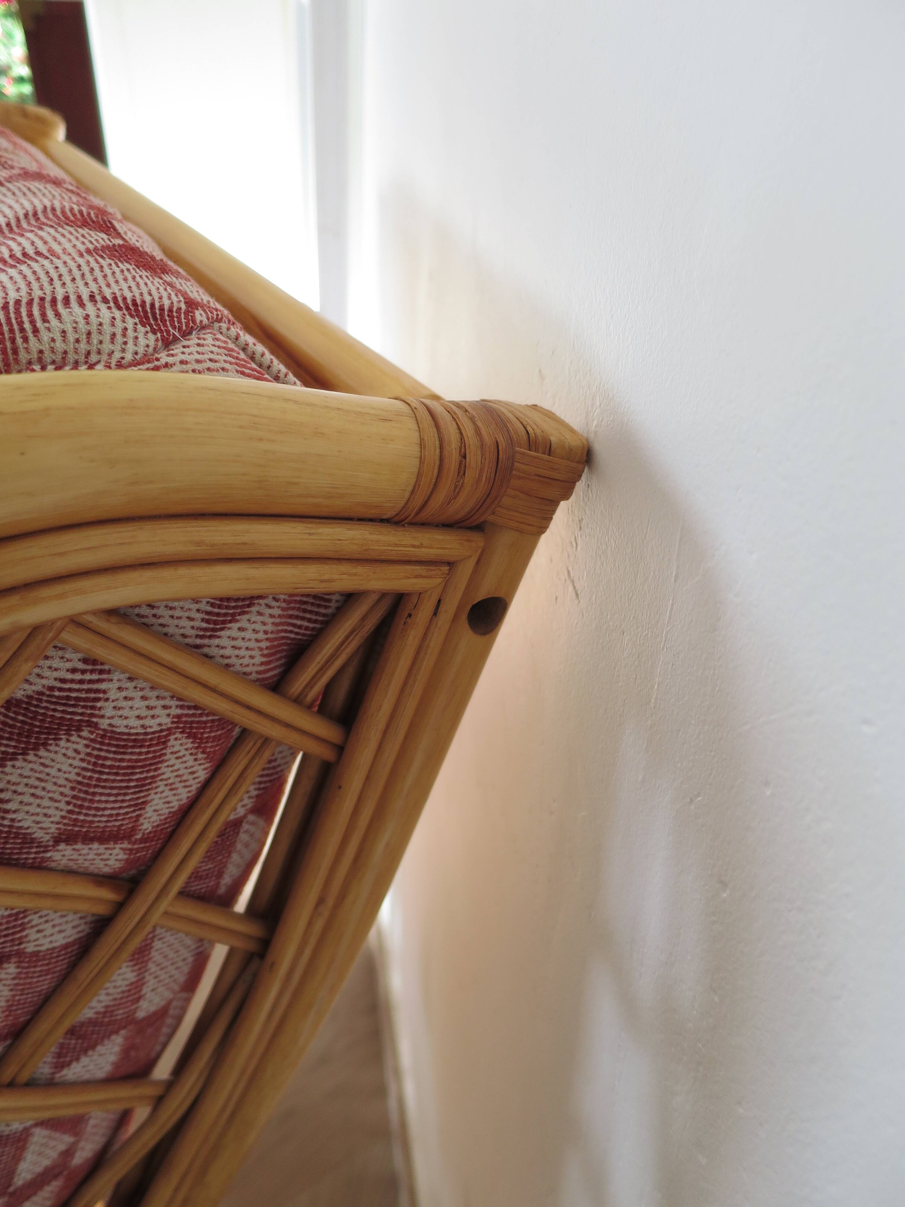 Vintage - Set of 2 woven rattan, bamboo and wood armchairs - Natural colour - 1980s