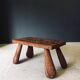 Brutalist Handcrafted Carved Oak Coffee Table, Belgium, 1960s