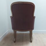 Fauteuil bergère mauve