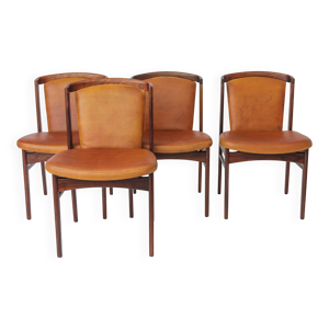 Ensemble de 4 chaises - cuir danois