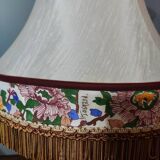 Gien earthenware lamp with peony decoration