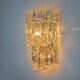 "Glaçon" wall lamp by JT Kalmar frosted glass Austria 1970