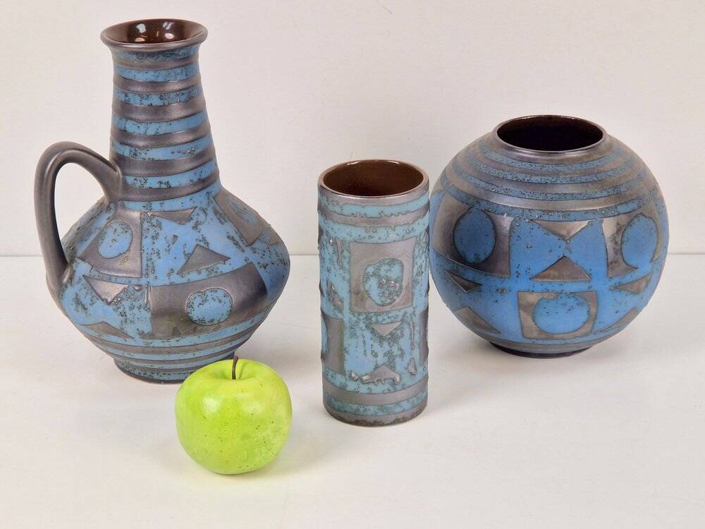 Fat Lava Ankara Vases by Carstens Tönnieshof, 1960s, Set of 3