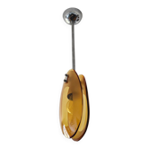 Suspension Mid Century en verre Murano ambre attribuée à Max Ingrand