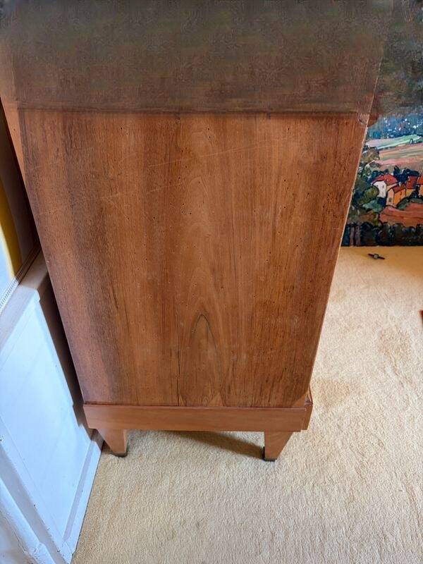 Commode ancienne style Empire / Louis-Philippe – Dessus Marbre Gris