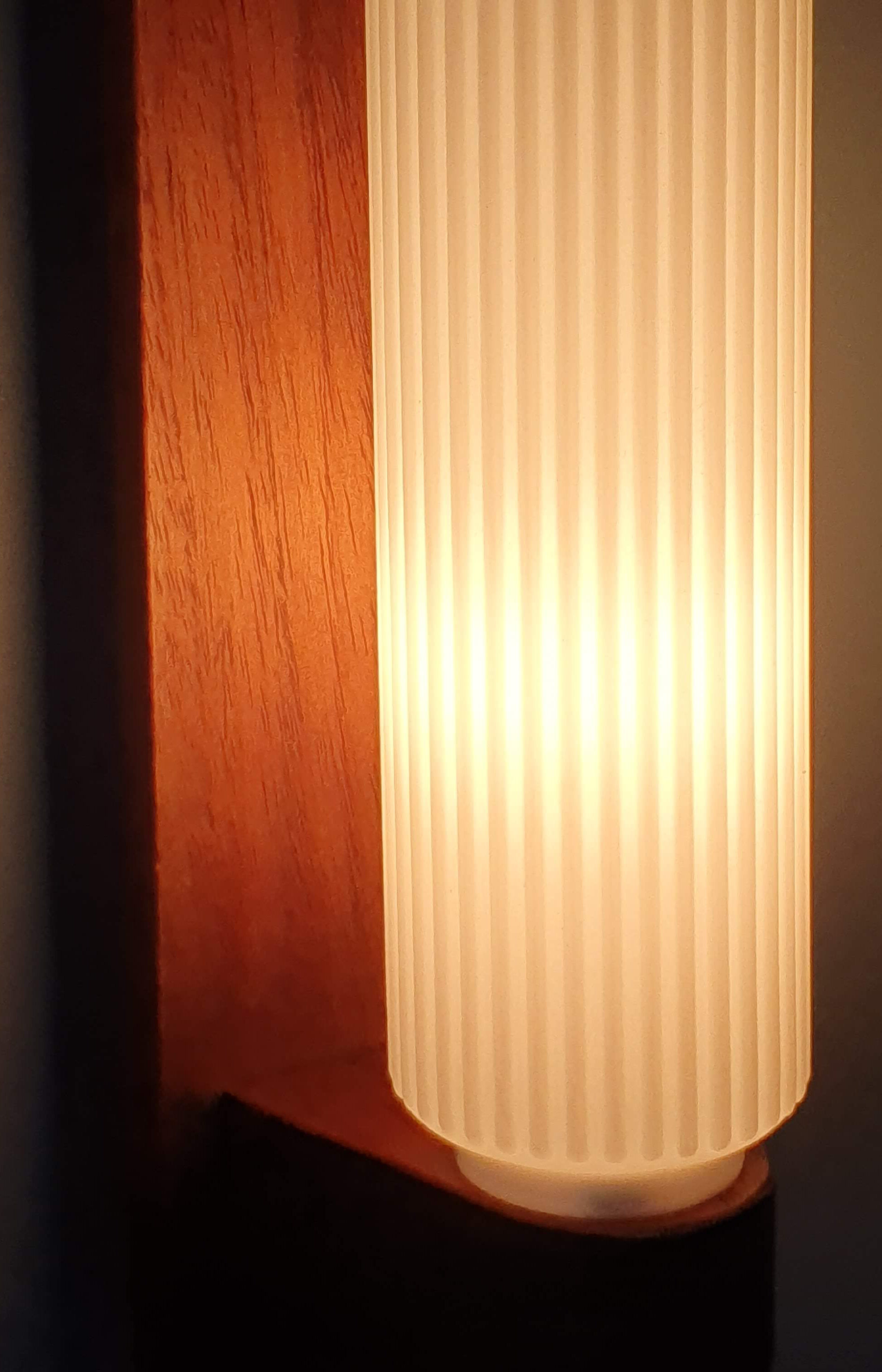 Scandinavian style teak wall lamp