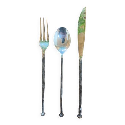 Fourchette Cuillère Couteau Michel Aram – Métal argenté