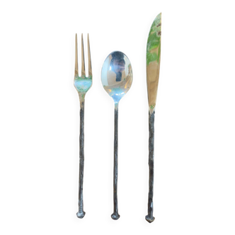 Fork Spoon Knife Michel Aram – Silver-plated metal