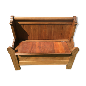 Oak and cherry chest bench