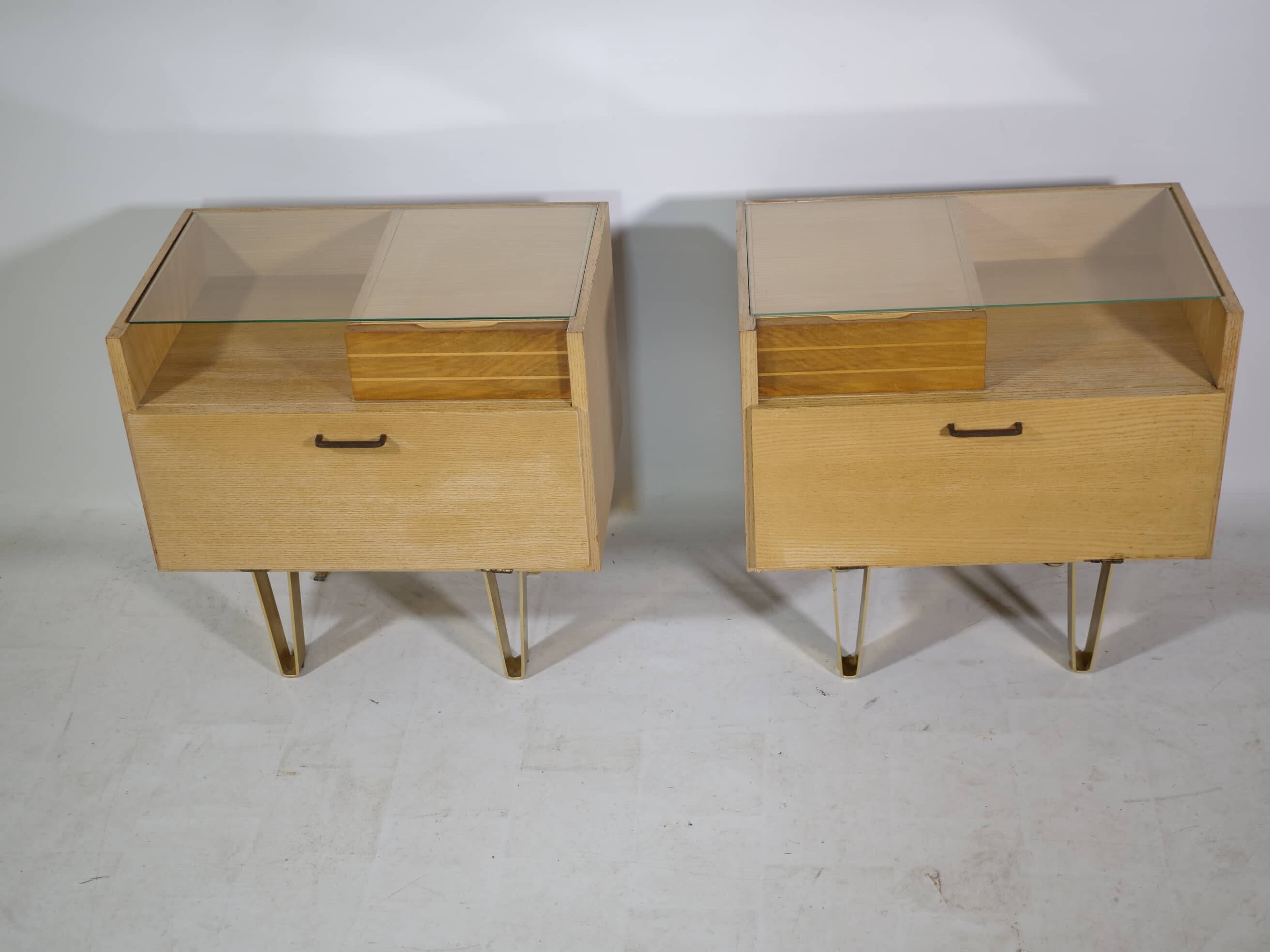 Bedside tables, 1950s-60s