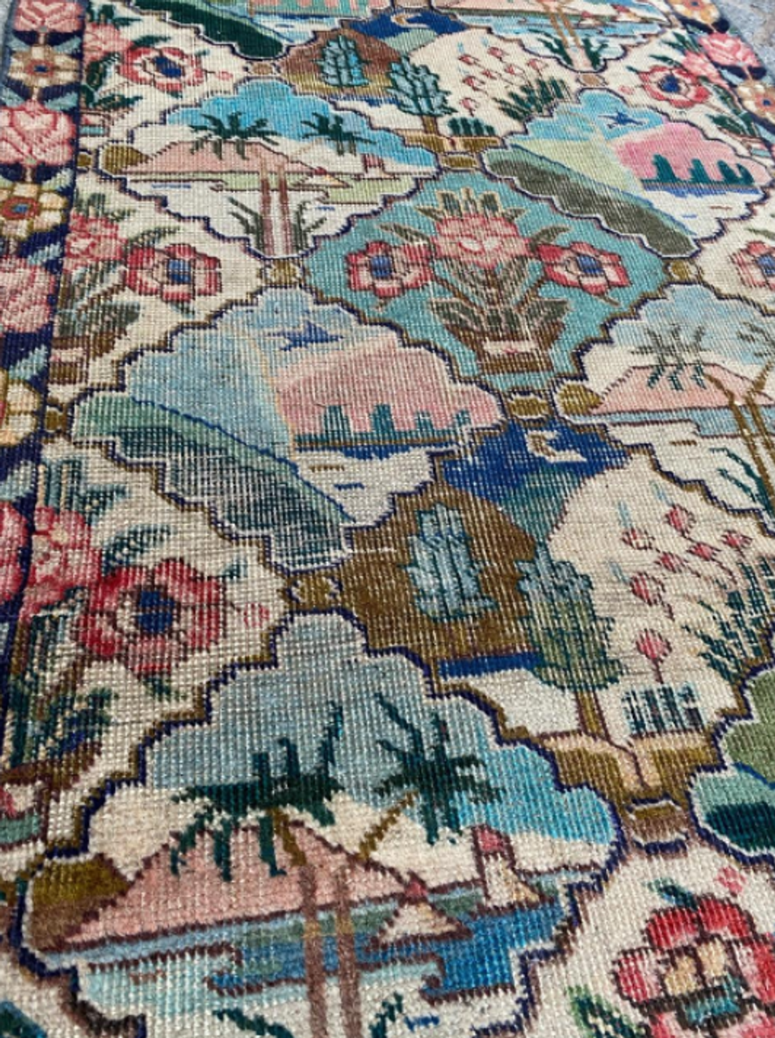 Tapis décoratif vintage Mahal 129x79cm
