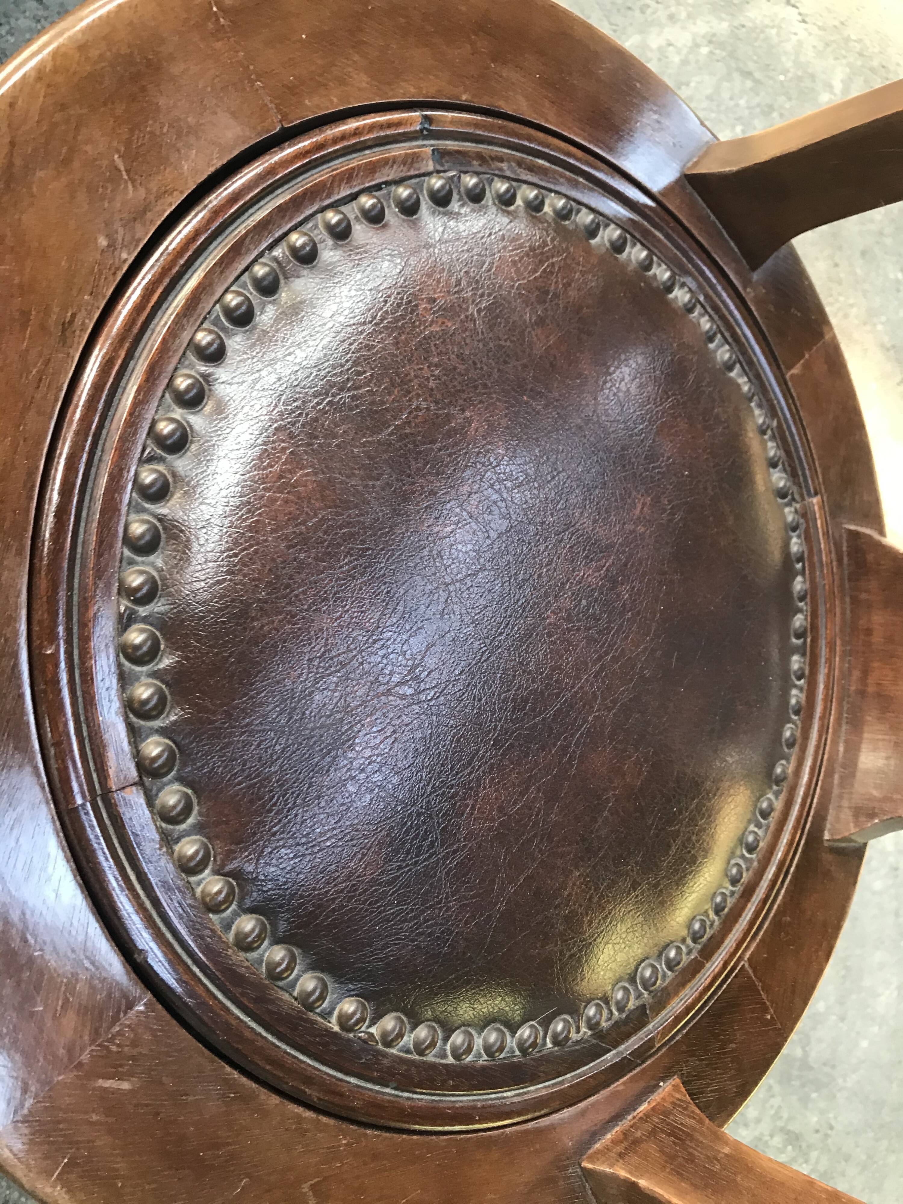 Pair of mahogany boat chairs 1970