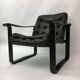 Mid-century design OY BJ Dahlqvist AB Dark Brown Leather safari lounge chai