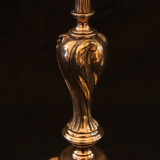 Paire de bougeoirs en bronze argenté d’époque XIXe siècle