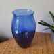 Large cobalt blue glass vase