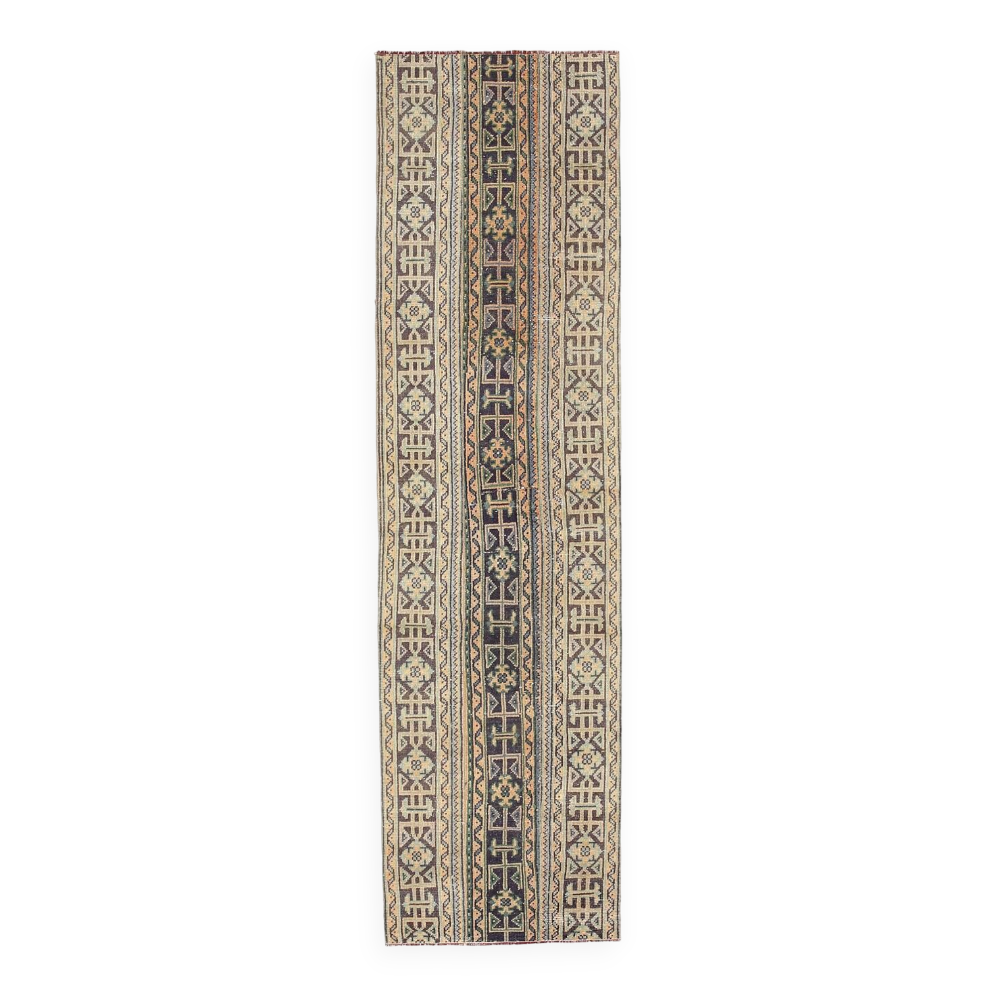 3x10 Rug For Kitchen Navy Blue Turkish Runner Rug, 82x303Cm SKU 24963