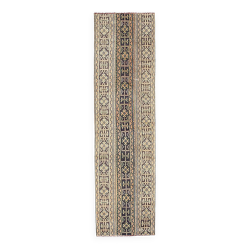 3x10 Rug For Kitchen Navy Blue Turkish Runner Rug, 82x303Cm SKU 24963