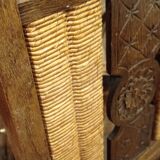 Straw chair with straw back