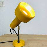 Lampe spot jaune à poser années 70