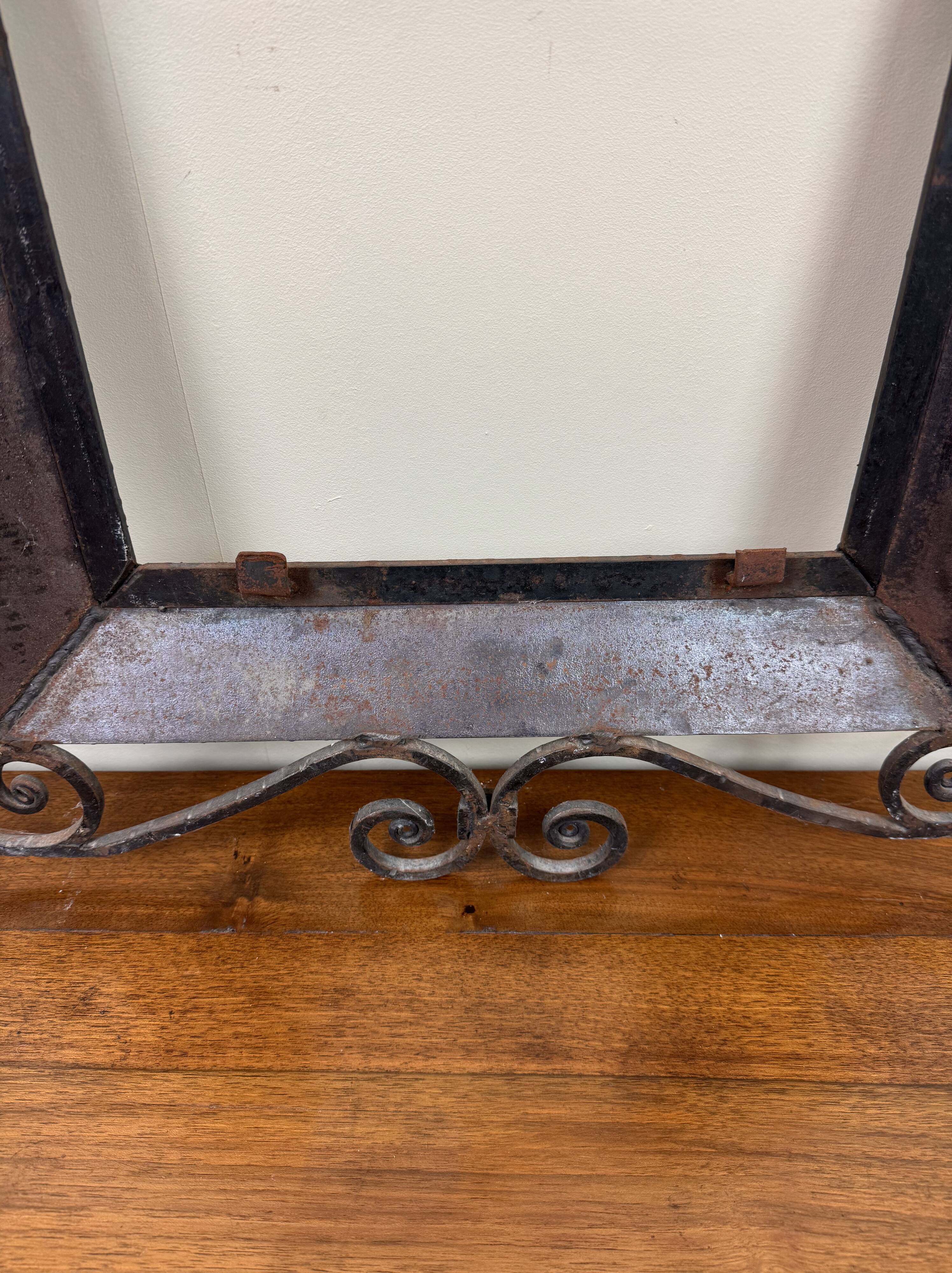 menu frame for restaurant in hammered iron period 1930-1940