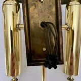 Pair of brass wall lights, 1950.