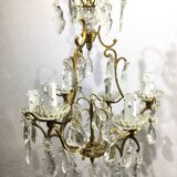 Cage Chandelier 6 Lights Bronze And Crystal