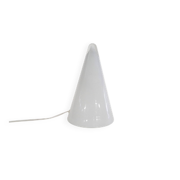 Milk glass pyramid table lamp "Teepee" by SCE France