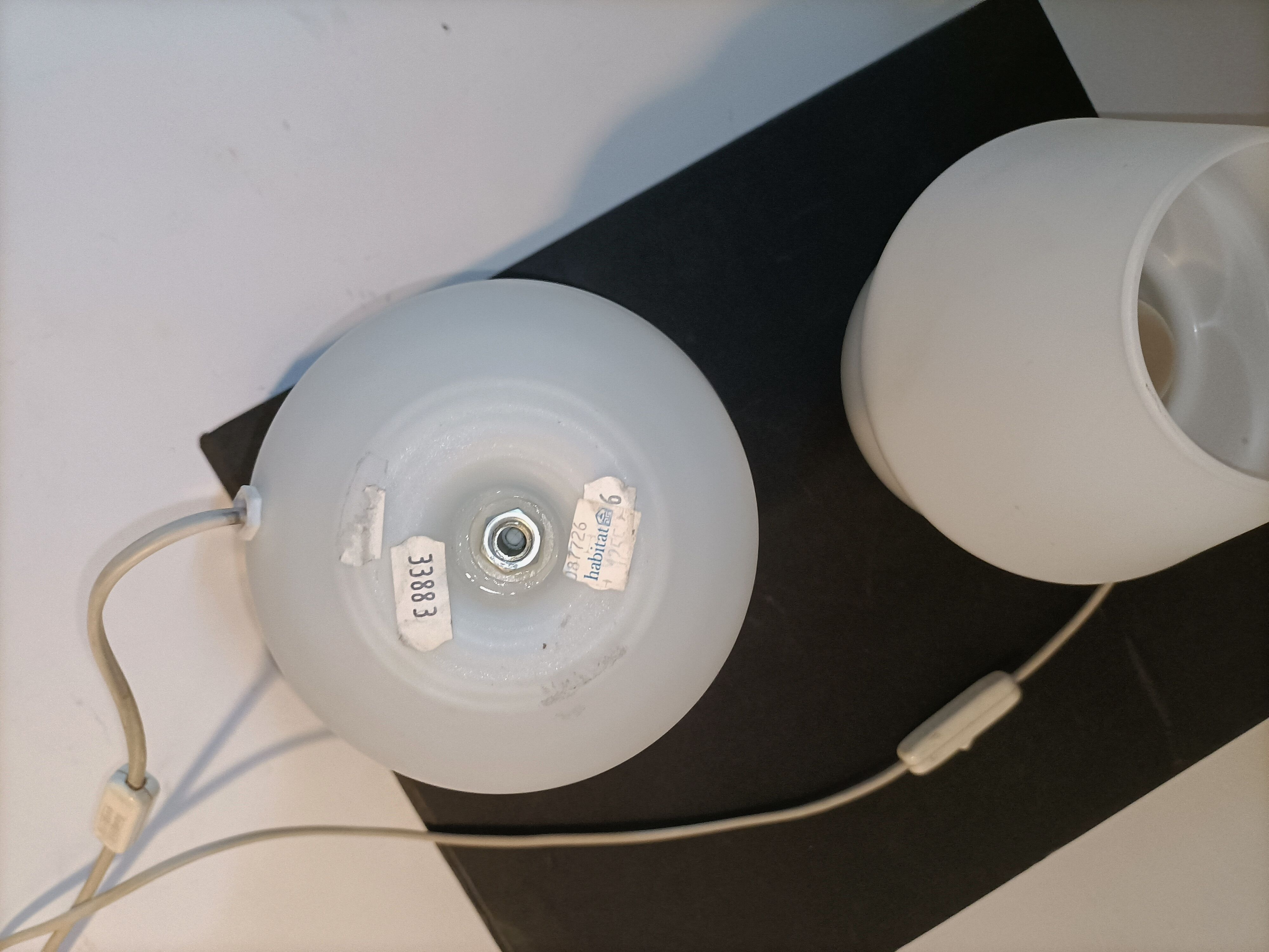 Pair of lamps Habitat Vintage model Alpha 2 1980's