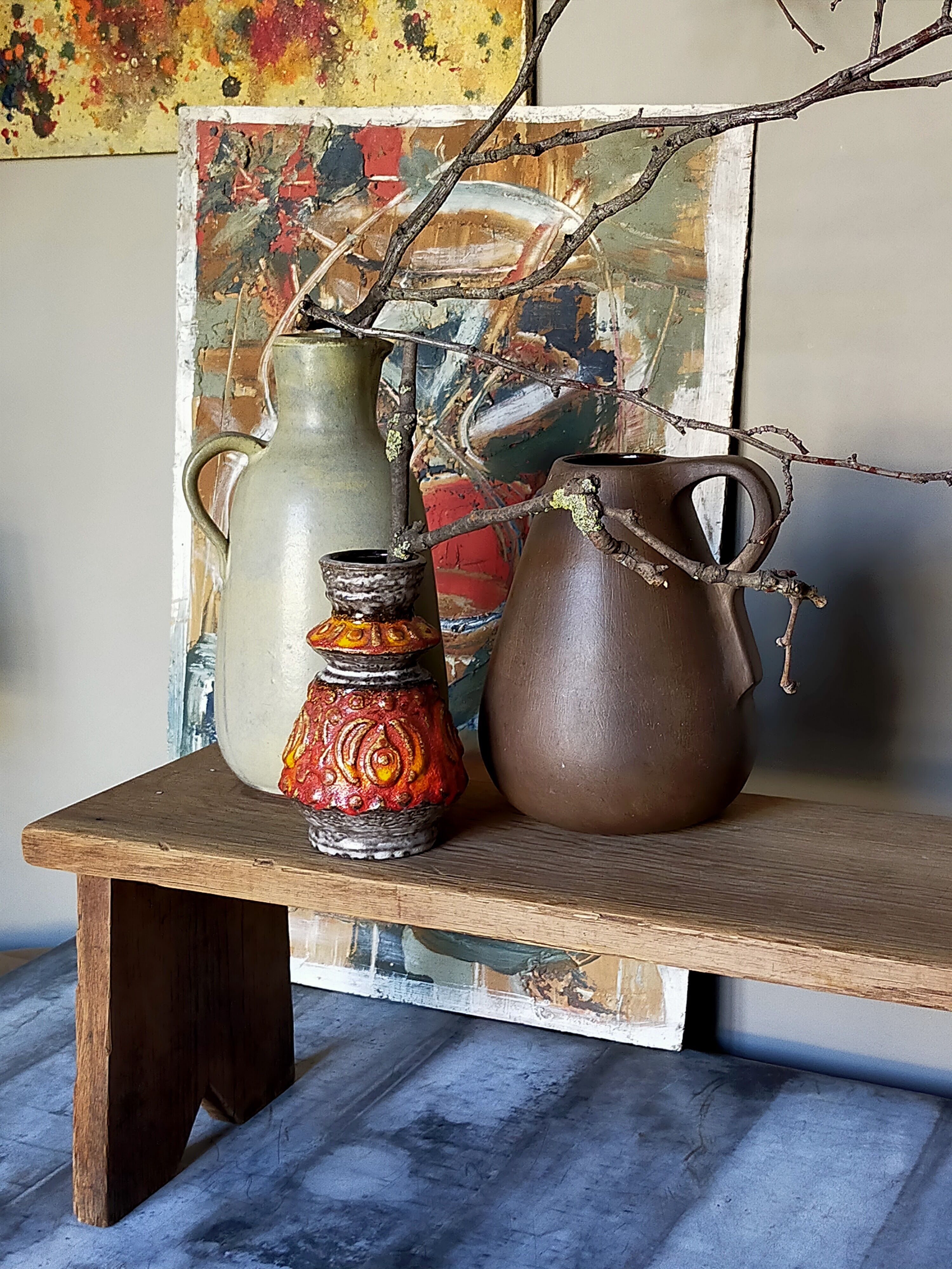 Booster bench Reconstruction in raw solid oak