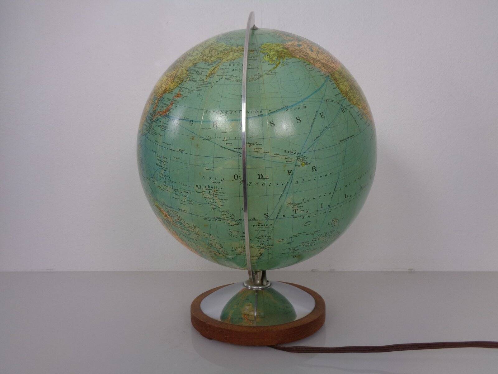 Vintage Illuminated Duo Glass Globe by Paul Oestergaard for Columbus, Germany, 1950s