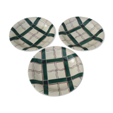 3 hollow plates in Sarreguemines model Cambo