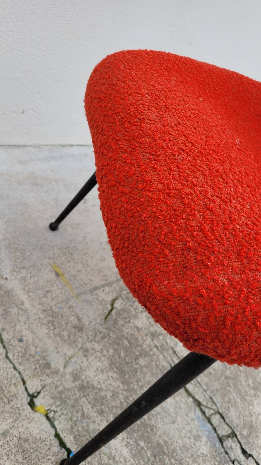 Vintage armchair in original French terry fabric - 1970s