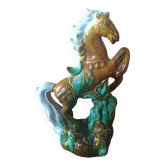 Rearing horse statue