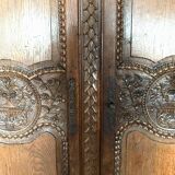 18th century carved oak bridal wardrobe