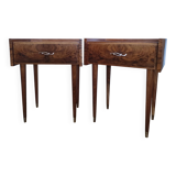 Paire chevets bois placage remarquable années 60