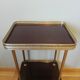 Vintage 60s wheeled service in brass and formica