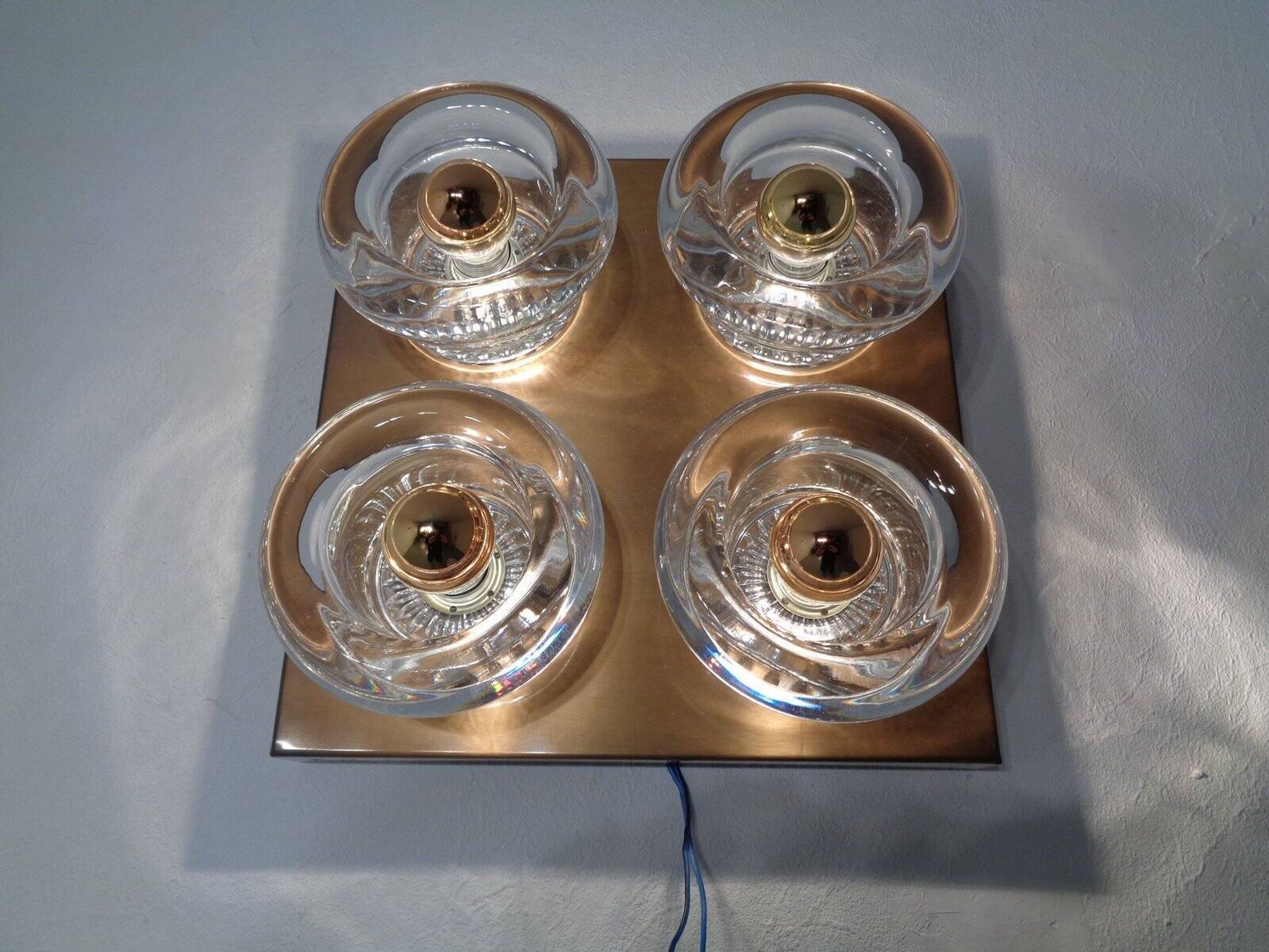 Copper and Glass Sconce from Cosack, Germany, 1960s