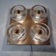 Copper and glass sconce from Cosack, Germany, 1960s.