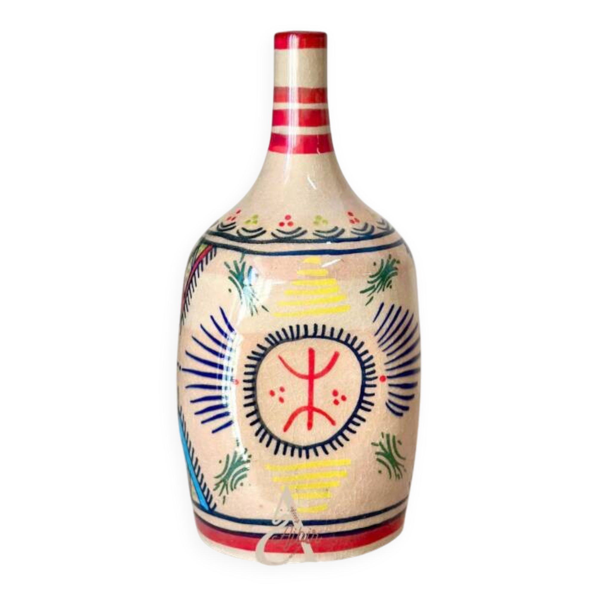 Amazigh fuchsia pink bottle vase