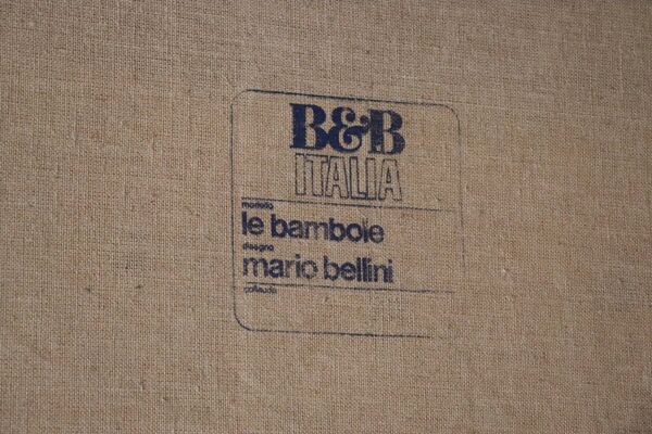 Lit Le bambole en velours vert par Mario Bellini pour B&B Italia, années 1970