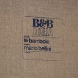 Le bambole bed in green velvet By Mario Bellini for B&B Italia, 1970s