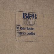 Le bambole bed in green velvet By Mario Bellini for B&B Italia, 1970s