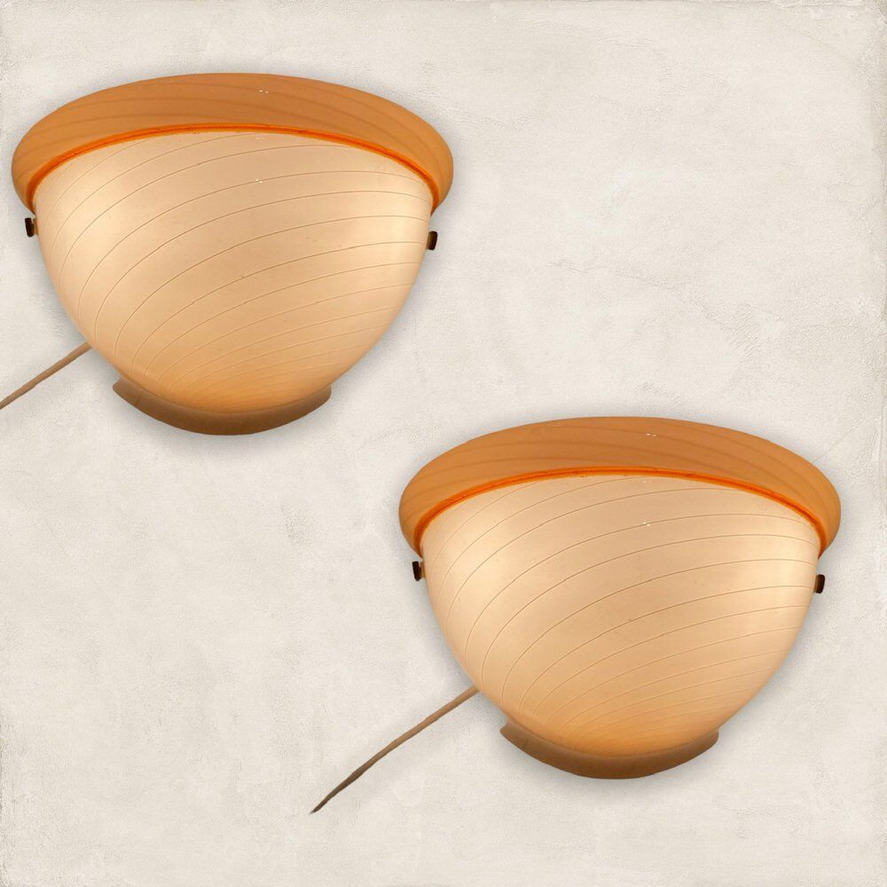 Italian murano glass sconces, 1970