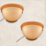 Italian murano glass sconces, 1970