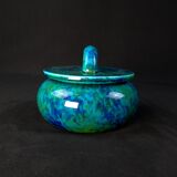 Paul milet (1870-1950) sèvres, turquoise blue bonbonnière, art deco period