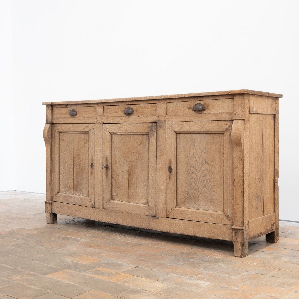 Three-door oak buffet – 19th century